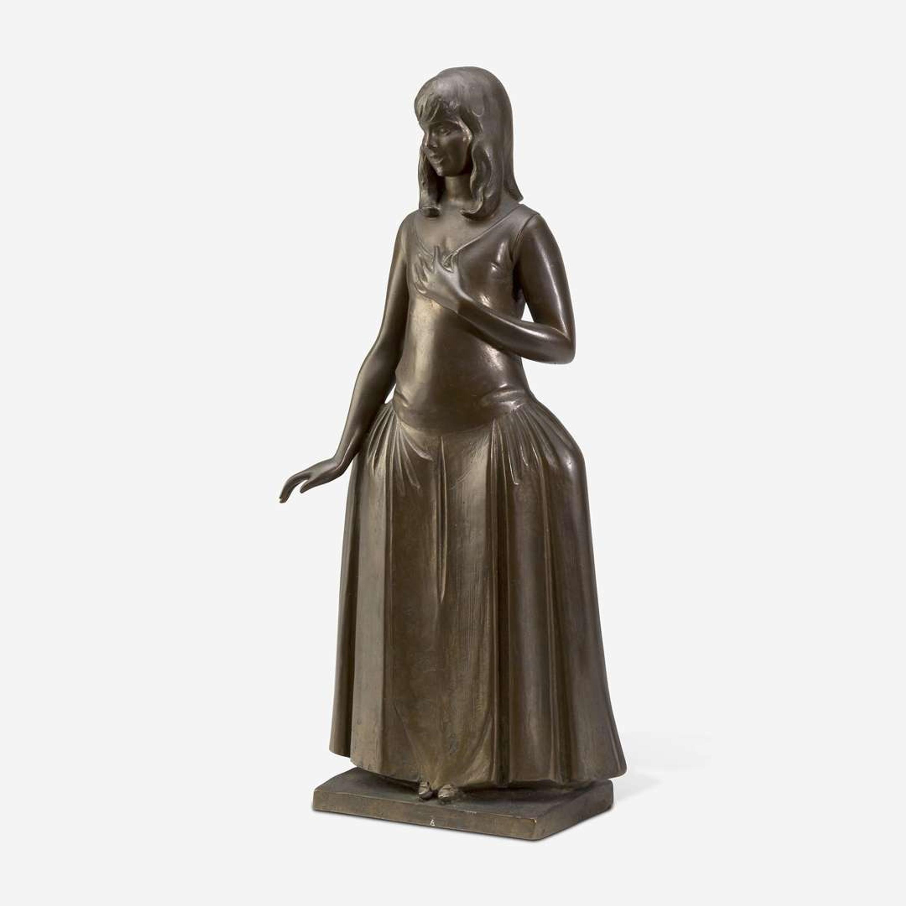 Gaston Lachaise (American/French, 1882-1935) Portrait Statuette of Miss Marjorie Spencer