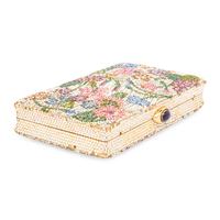 JUDITH LEIBER, FLORAL MINAUDIÈRE BOX CLUTCH