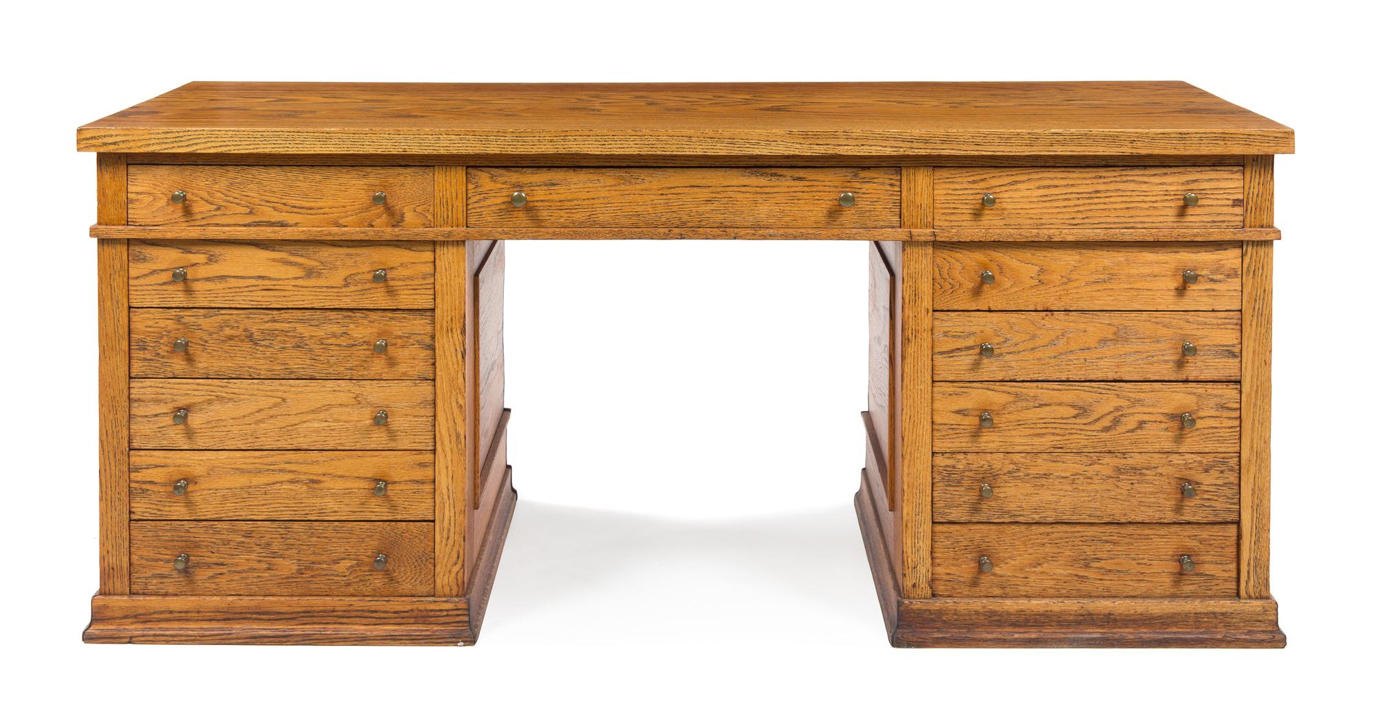 Frank Lloyd Wright, (American, 1867-1959), Pedestal desk for the Frank L. Smith Bank, Dwight, Illinois, c. 1905