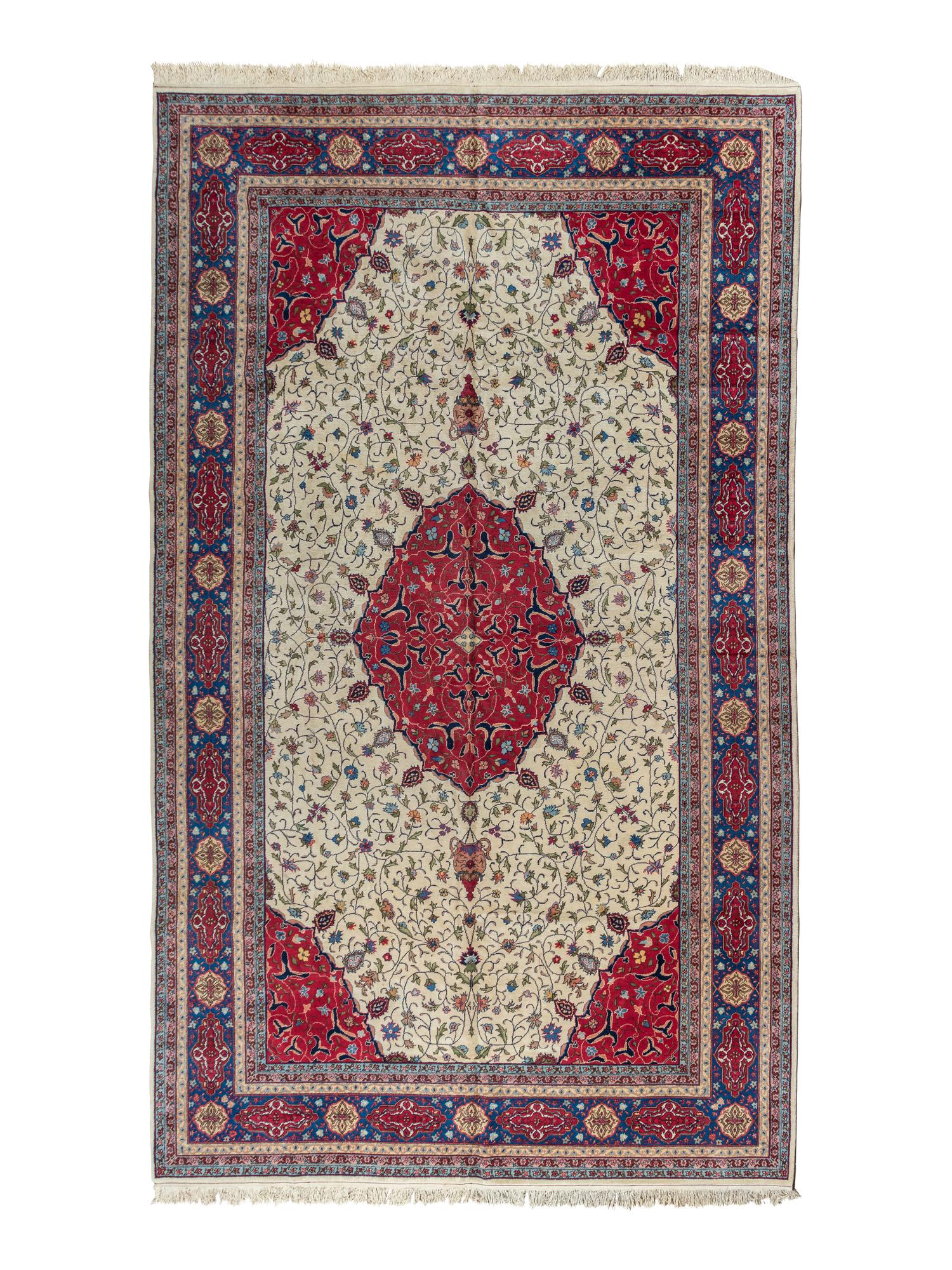 A Tabriz Design Wool Rug