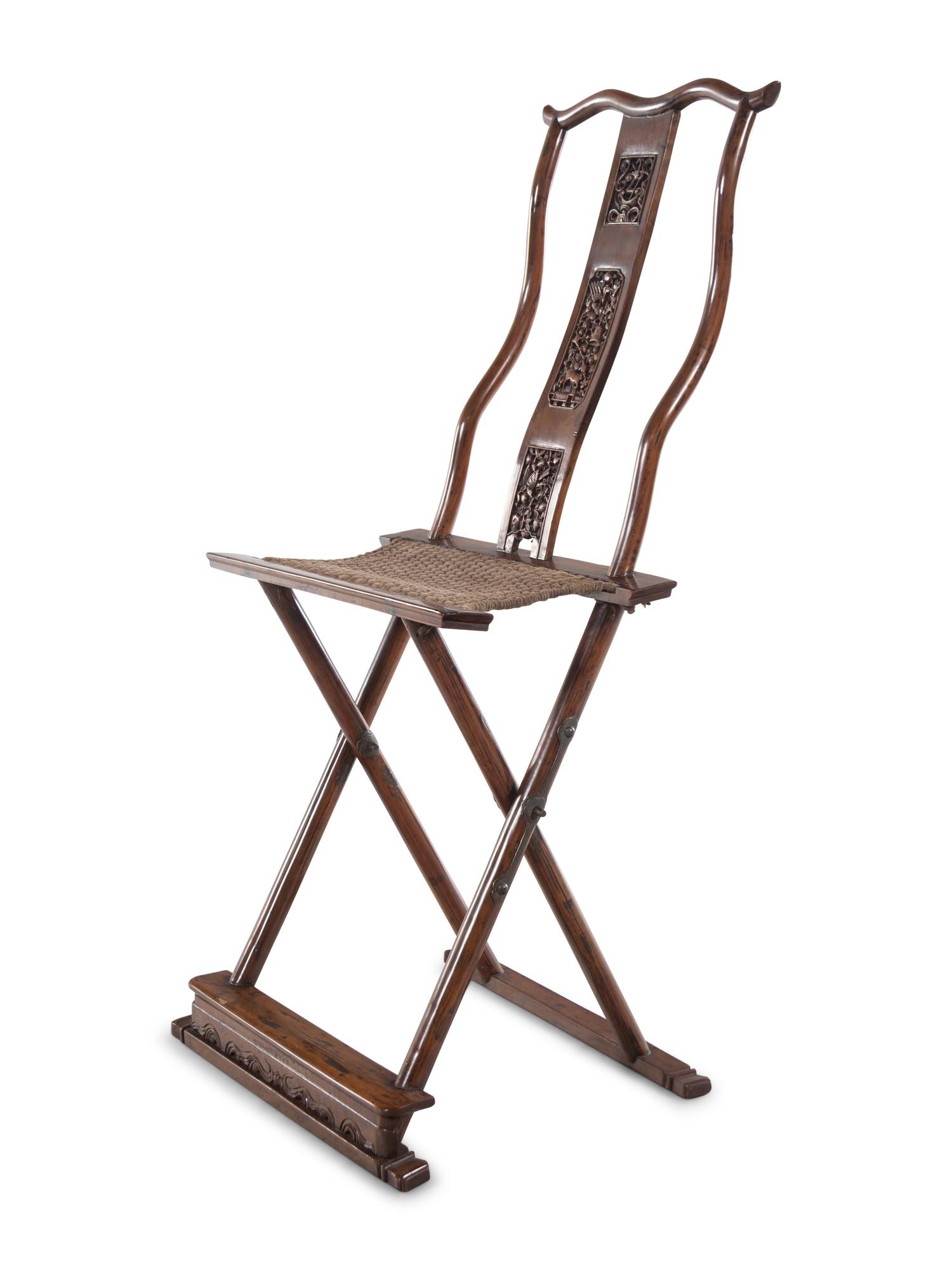 A Hardwood Folding Scholar's Chair, Jiaoyi