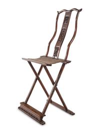 A Hardwood Folding Scholar's Chair, Jiaoyi