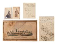 [CIVIL WAR]. Extensive collection of photographs, correspondence, ribbons, and medals associated with the life, service, and political career of Brigadier General John Cleveland Robinson, including his Colt revolver.