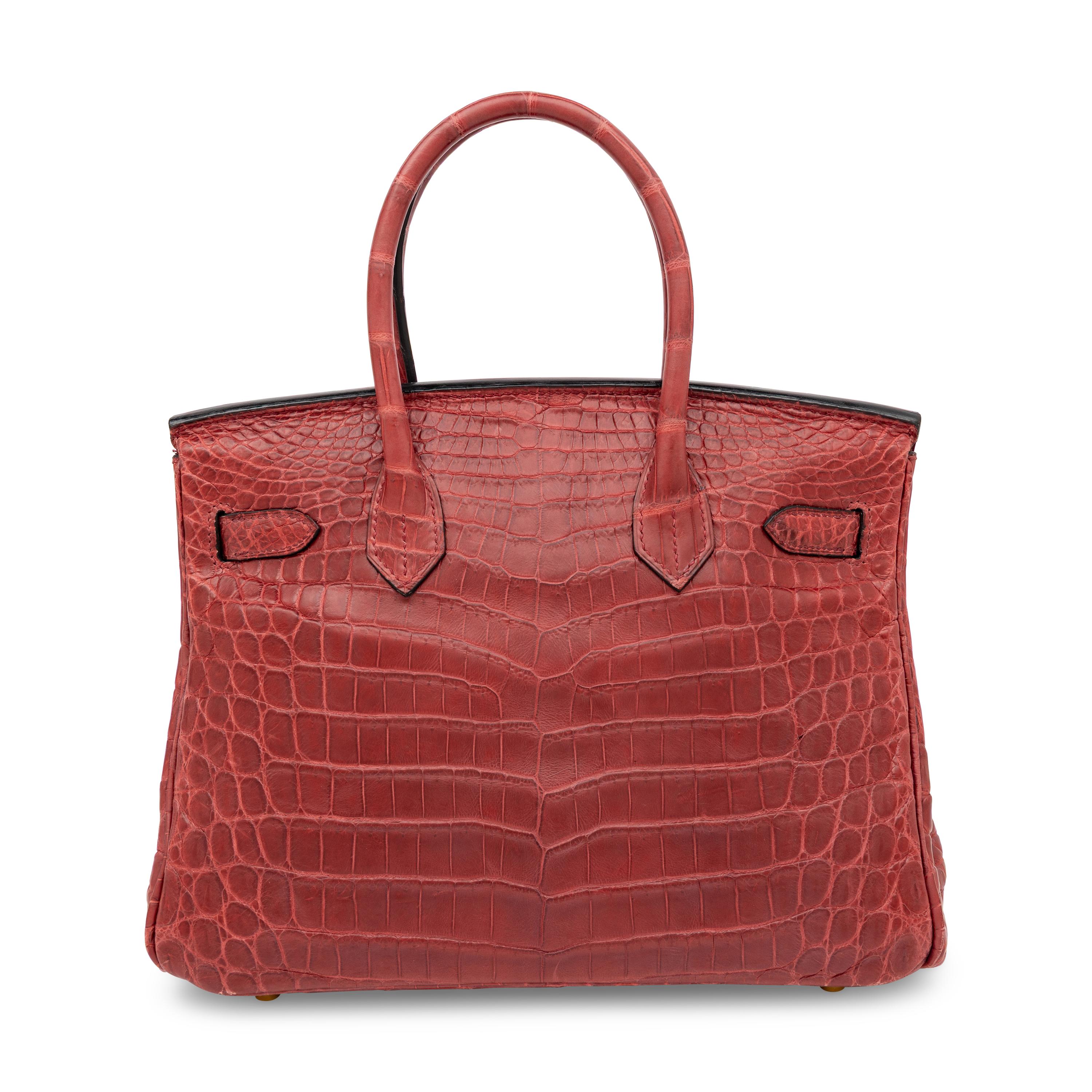 Hermès, Birkin 30 in Burgundy Crocodile