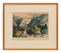 [LANDSCAPE SCENES] -- CURRIER & IVES The Katz-Kills in Winter. Bastion Falls, n.d. (G.3592). -- Yo-semite Falls. California, n.d. (G.7384).