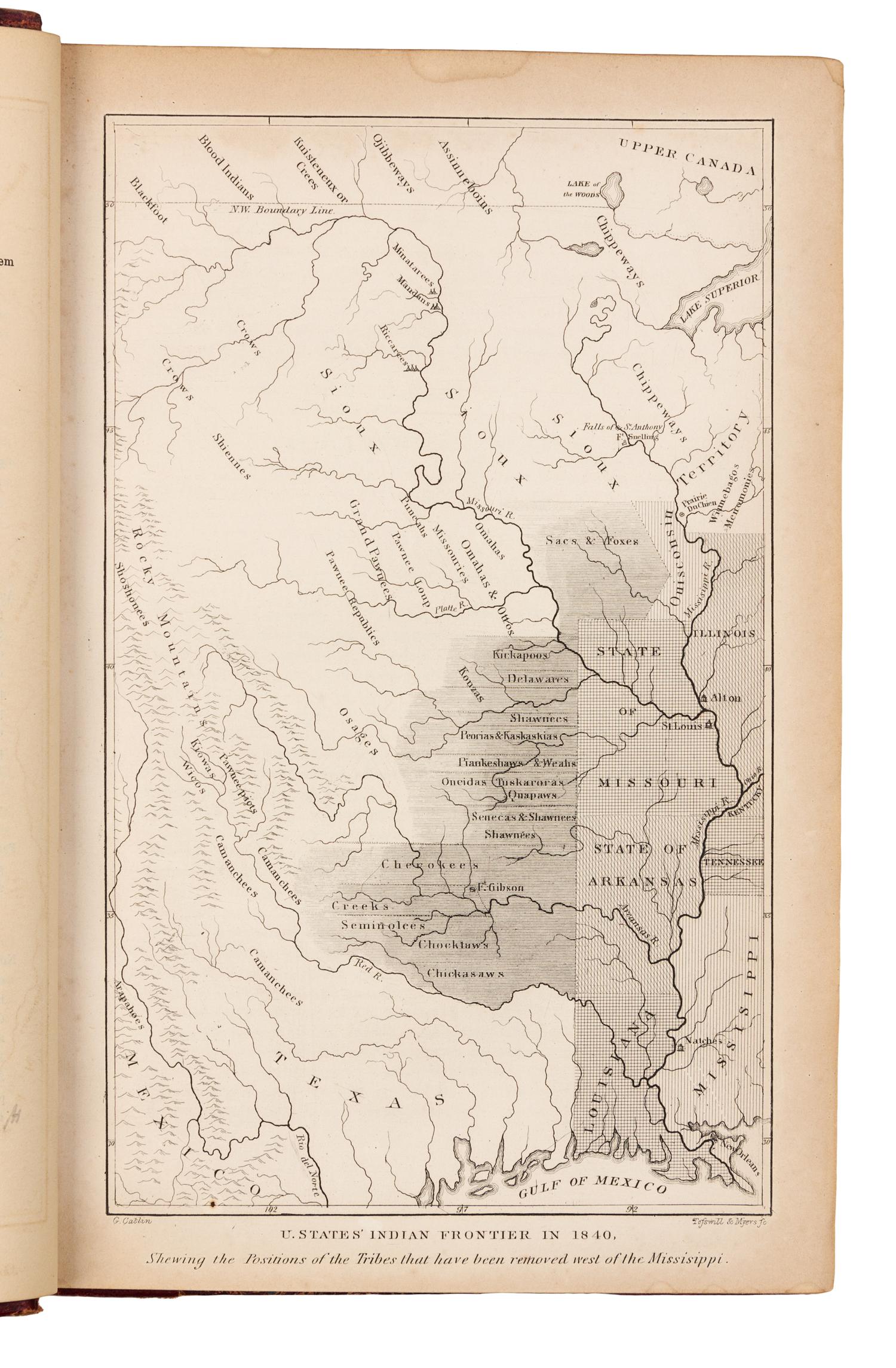CATLIN, George (1796-1872). Letters and Notes on the Manners, Customs and Conditions of the North American Indians. London, 1841.