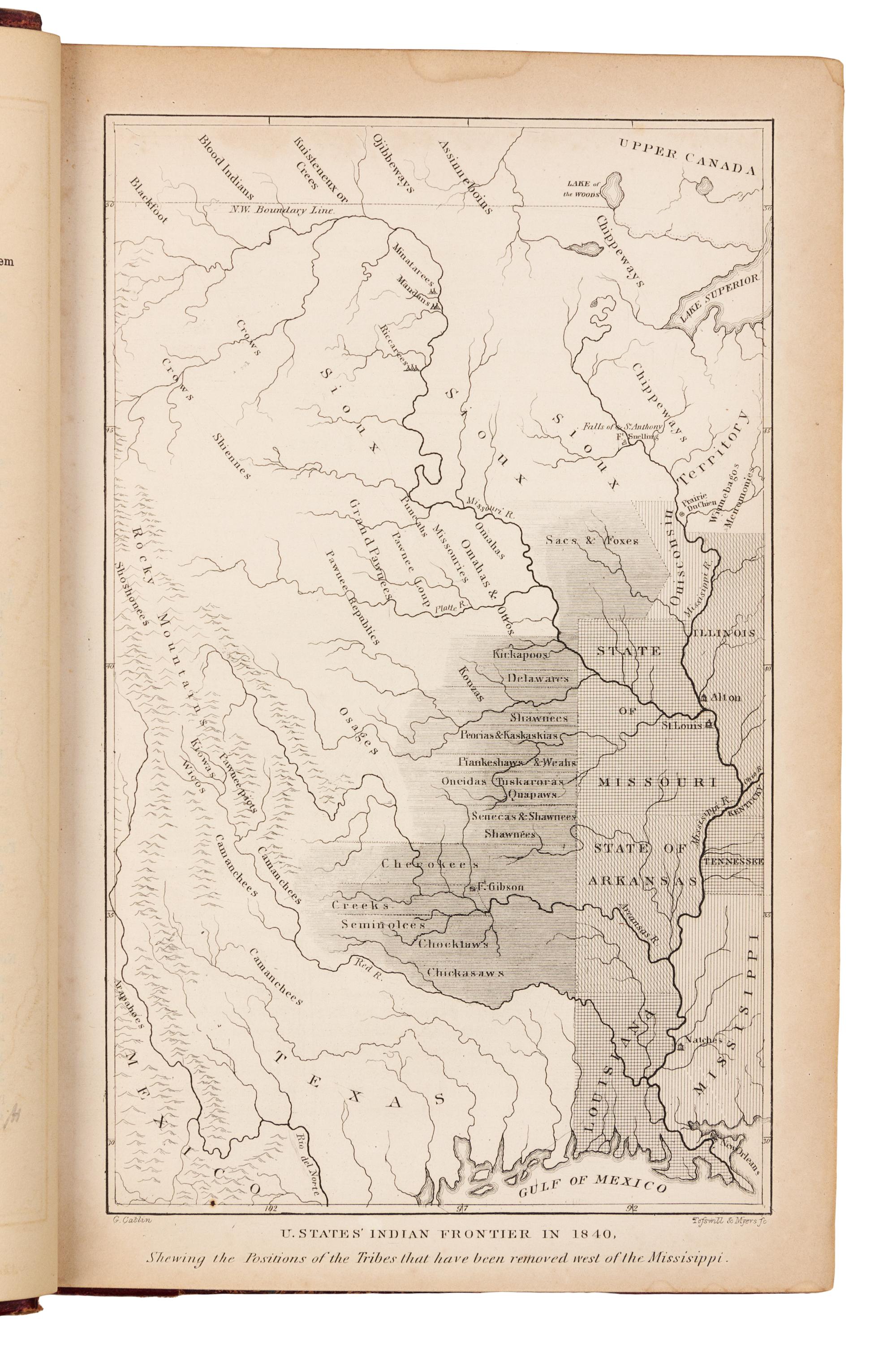 CATLIN, George (1796-1872). Letters and Notes on the Manners, Customs and Conditions of the North American Indians. London, 1841.