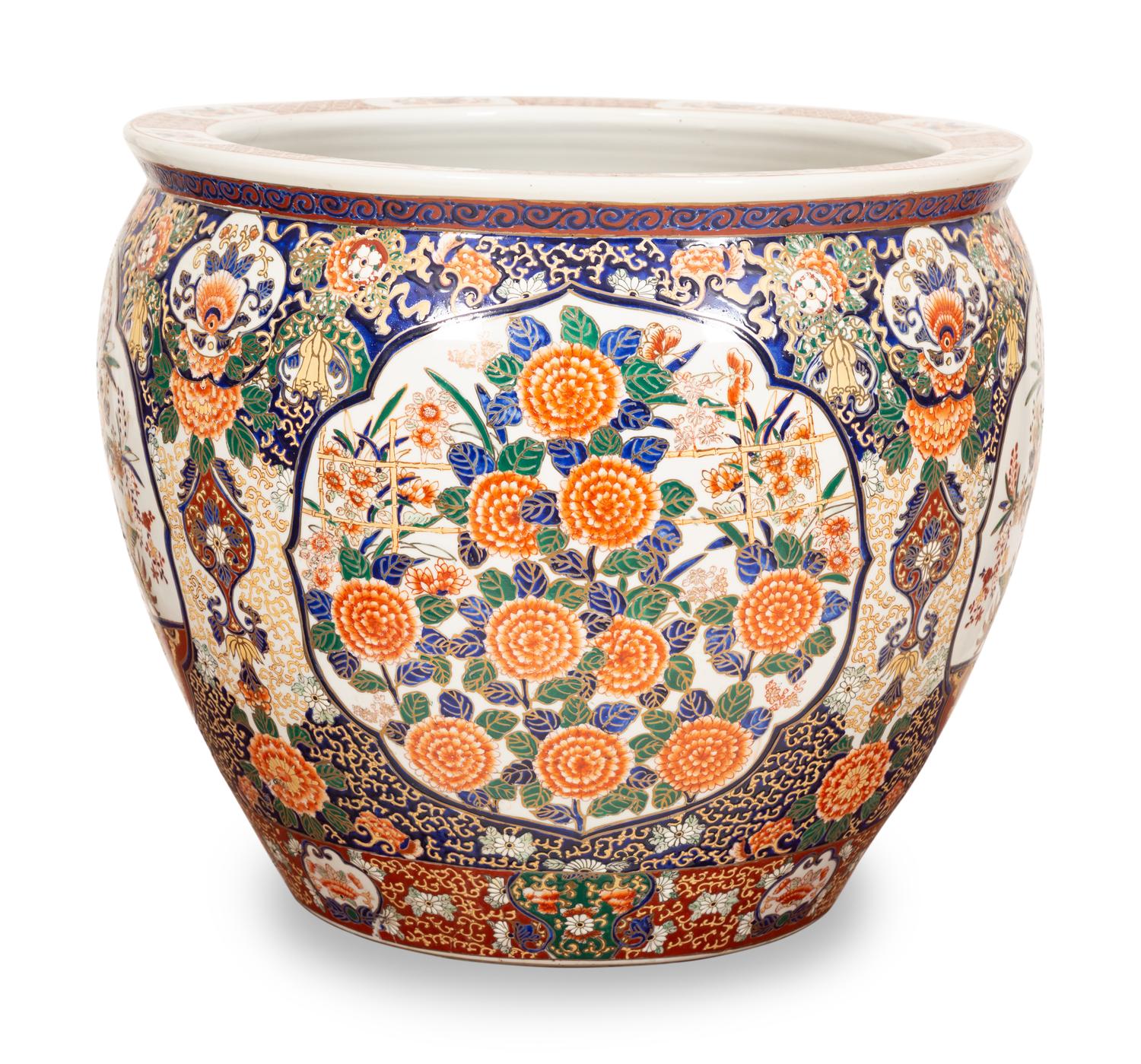 A Chinese Porcelain Jardinière in the Imari Palette