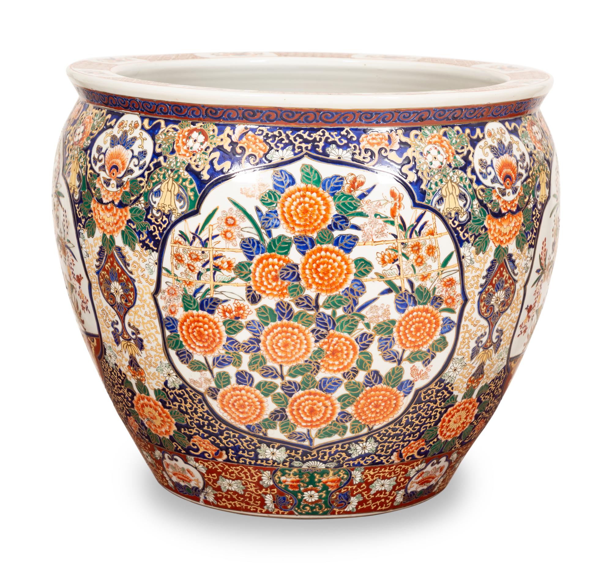 A Chinese Porcelain Jardinière in the Imari Palette