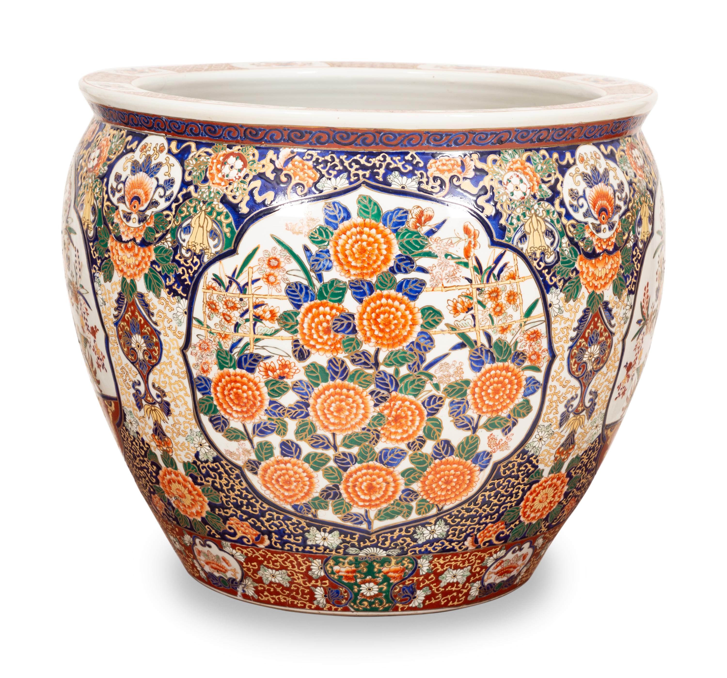A Chinese Porcelain Jardinière in the Imari Palette