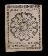 An American Continental Congress 2/17/1776 Half-Dollar Note
