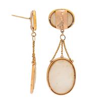 ANTIQUE, CAMEO DROP EARRINGS