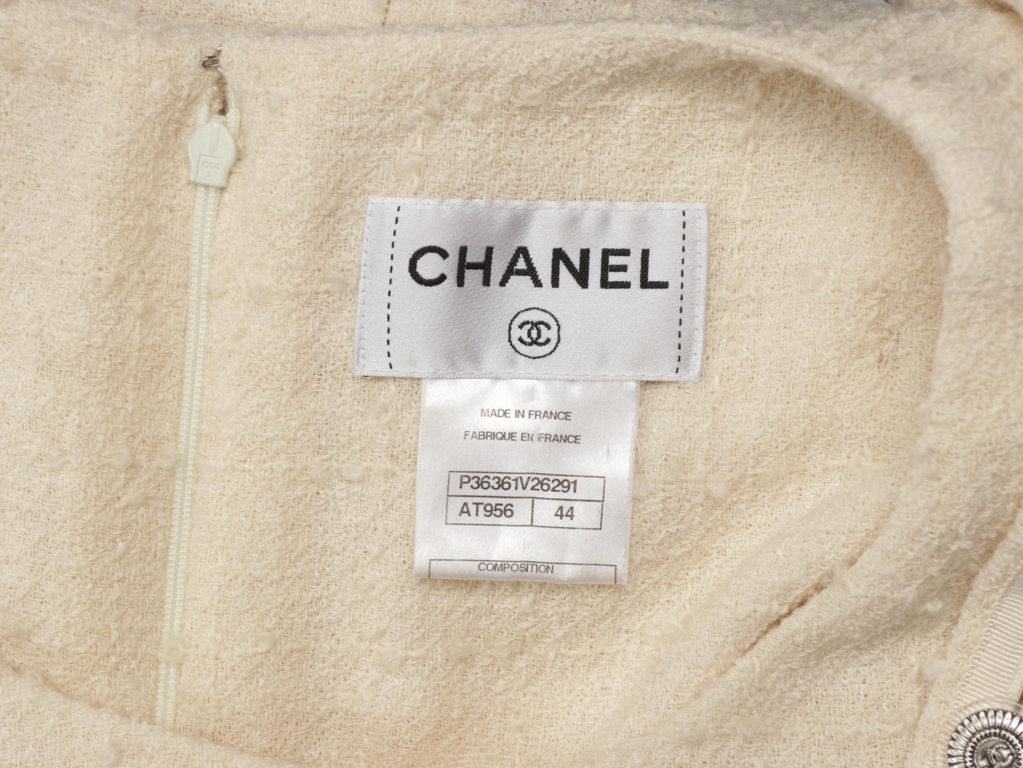 CHANEL, SLEEVELESS TWEED DRESS