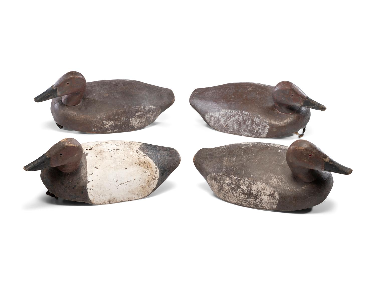 Four Carved and Painted Wood Duck Decoys
