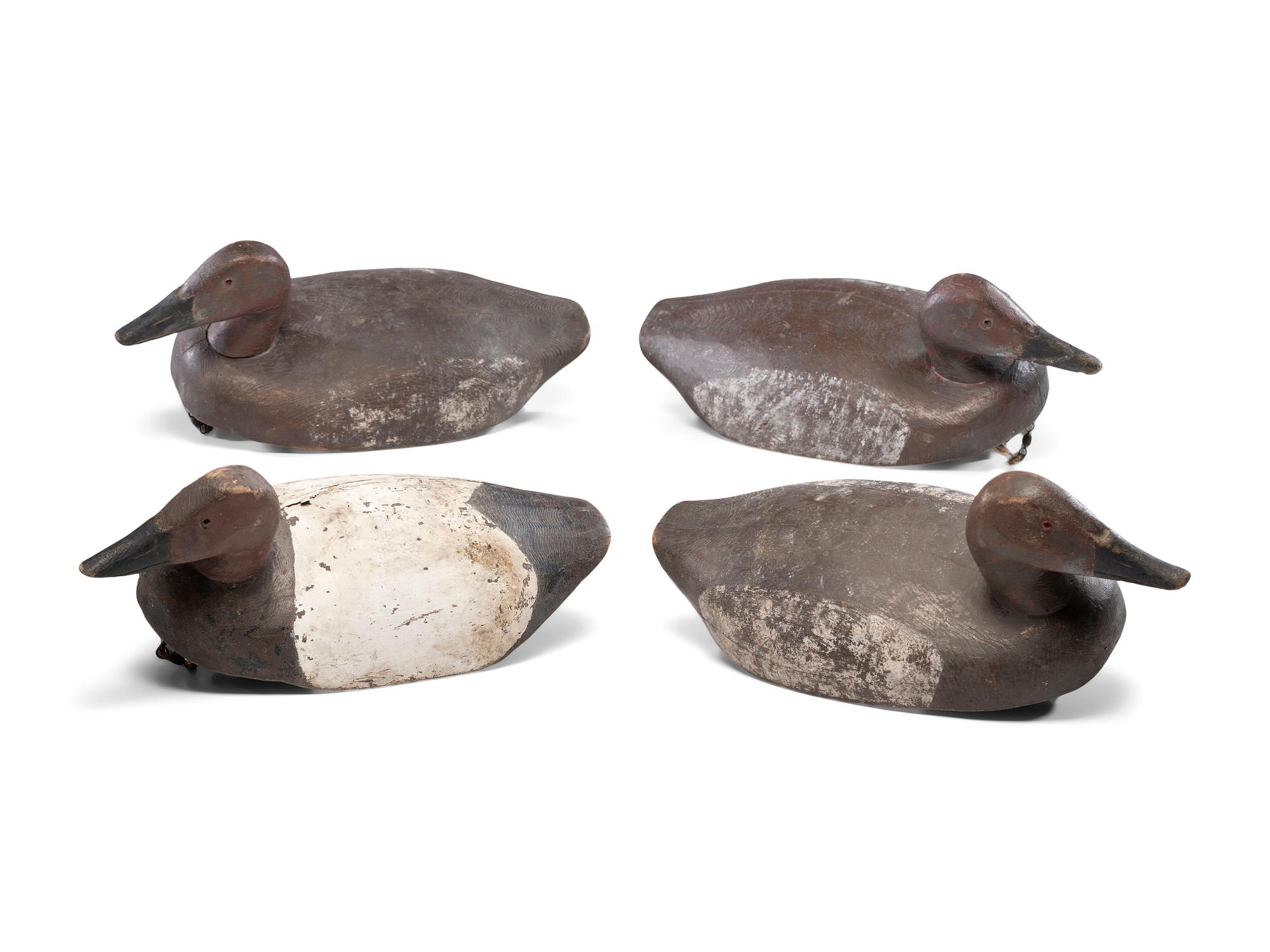 Four Carved and Painted Wood Duck Decoys