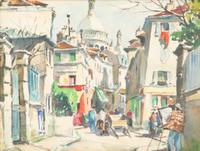Eighteen Parisian Street Scene Paintings