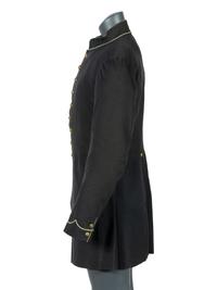 Civil War regulation Model 1858 infantry frock coat identified to Private James C. Woods, Company E, 5th Ohio Infantry.