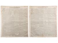 [SLAVERY & ABOLITION]. Advertisements for the return of freedom seekers published in 8 issues of The National Intelligencer . Washington, DC: May-August 1837.