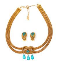 A Christian Dior Grosse Necklace and Earrings, 1950-60s