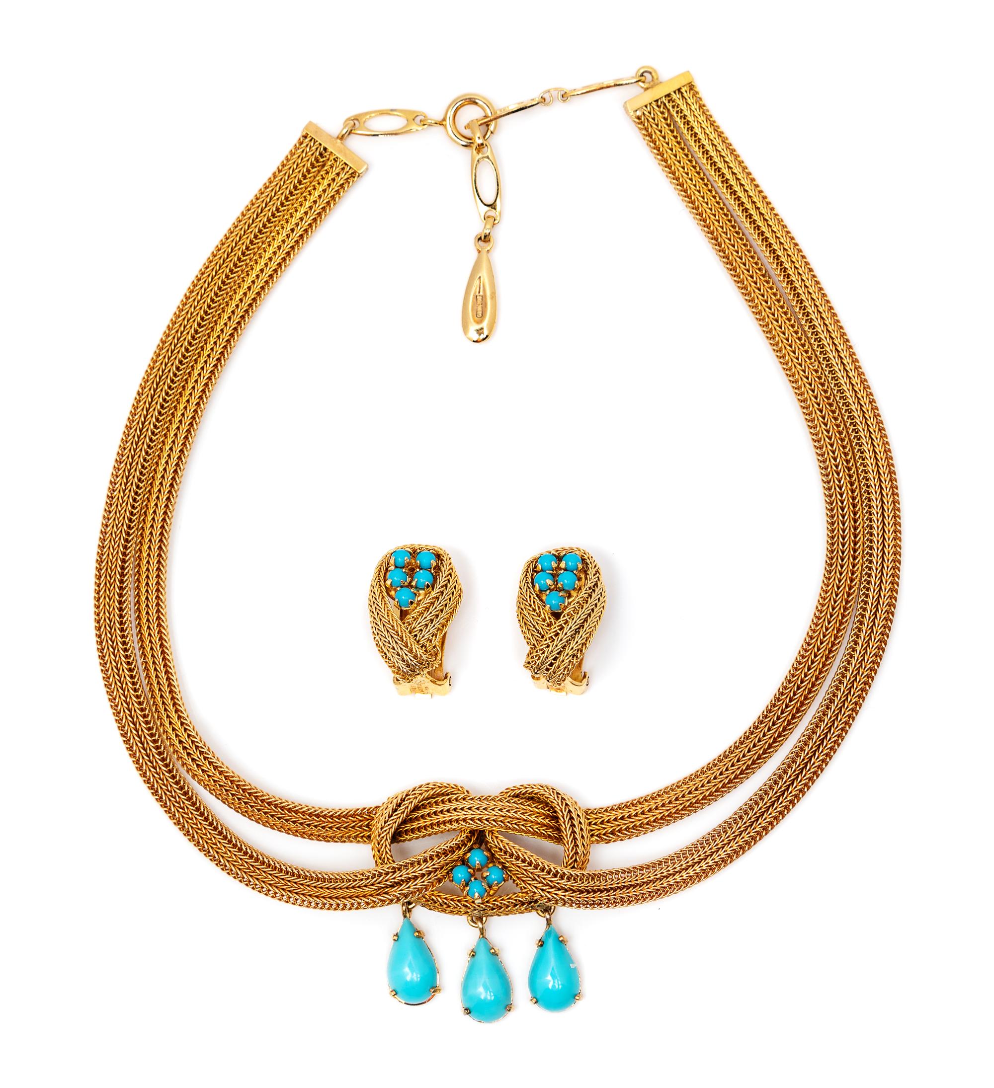 A Christian Dior Grosse Necklace and Earrings, 1950-60s