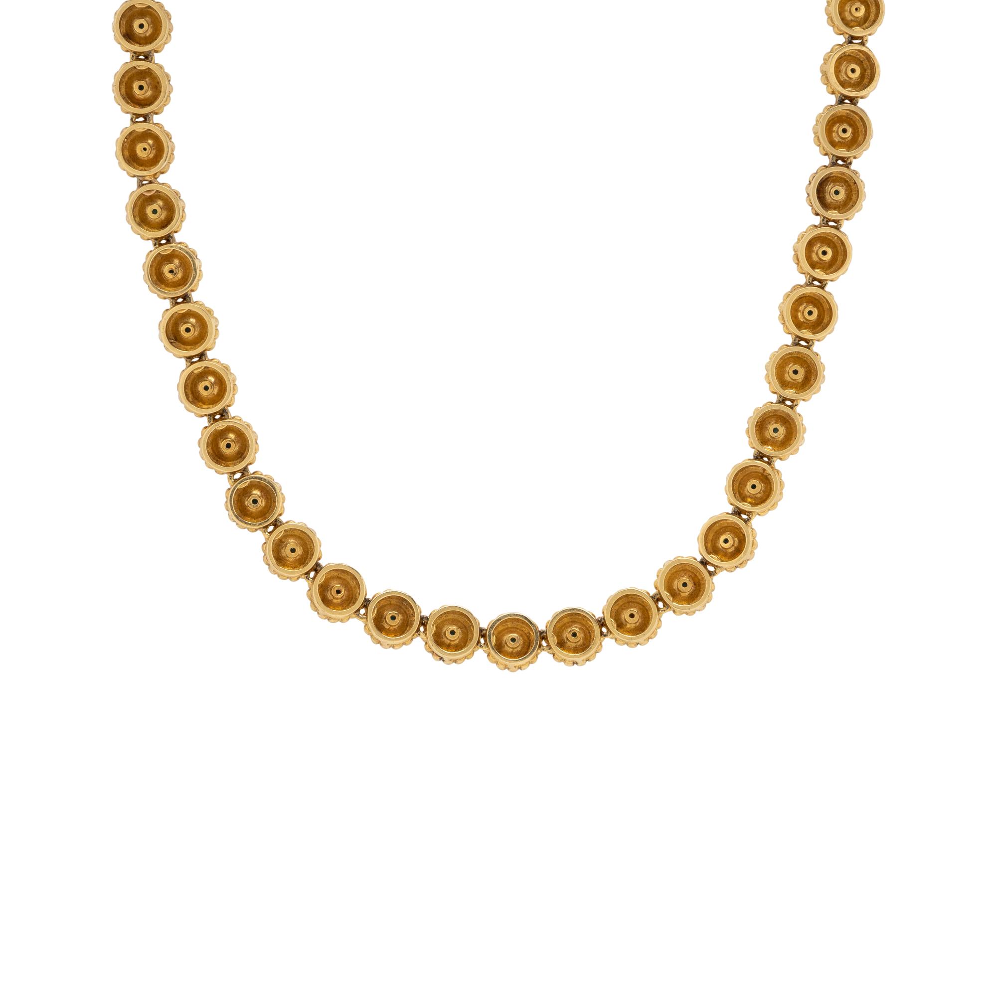 Turquoise and Yellow Gold Necklace
