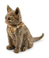 An Austrian Cold-Painted Bronze Figure of a Cat — CIRCA 1900