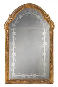 A Venetian Giltwood Mirror Height 60 x width 36 inches. — 18TH/19TH CENTURY