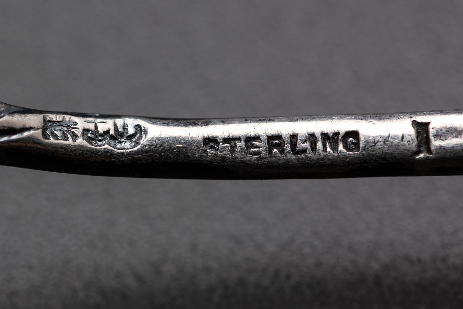 Eleven American Marine Decorated Silver Spoons