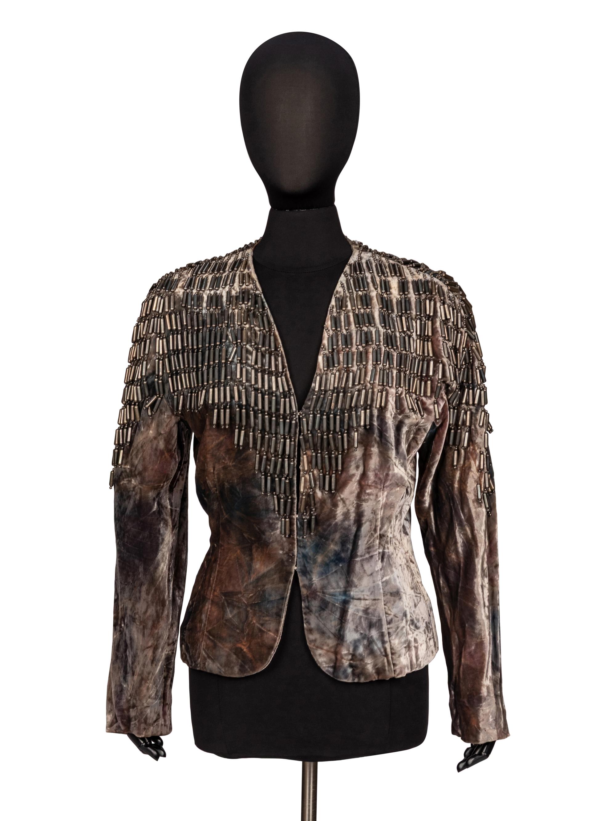 Krizia, Velvet Beaded 'Warrior’ Jacket, 1980s