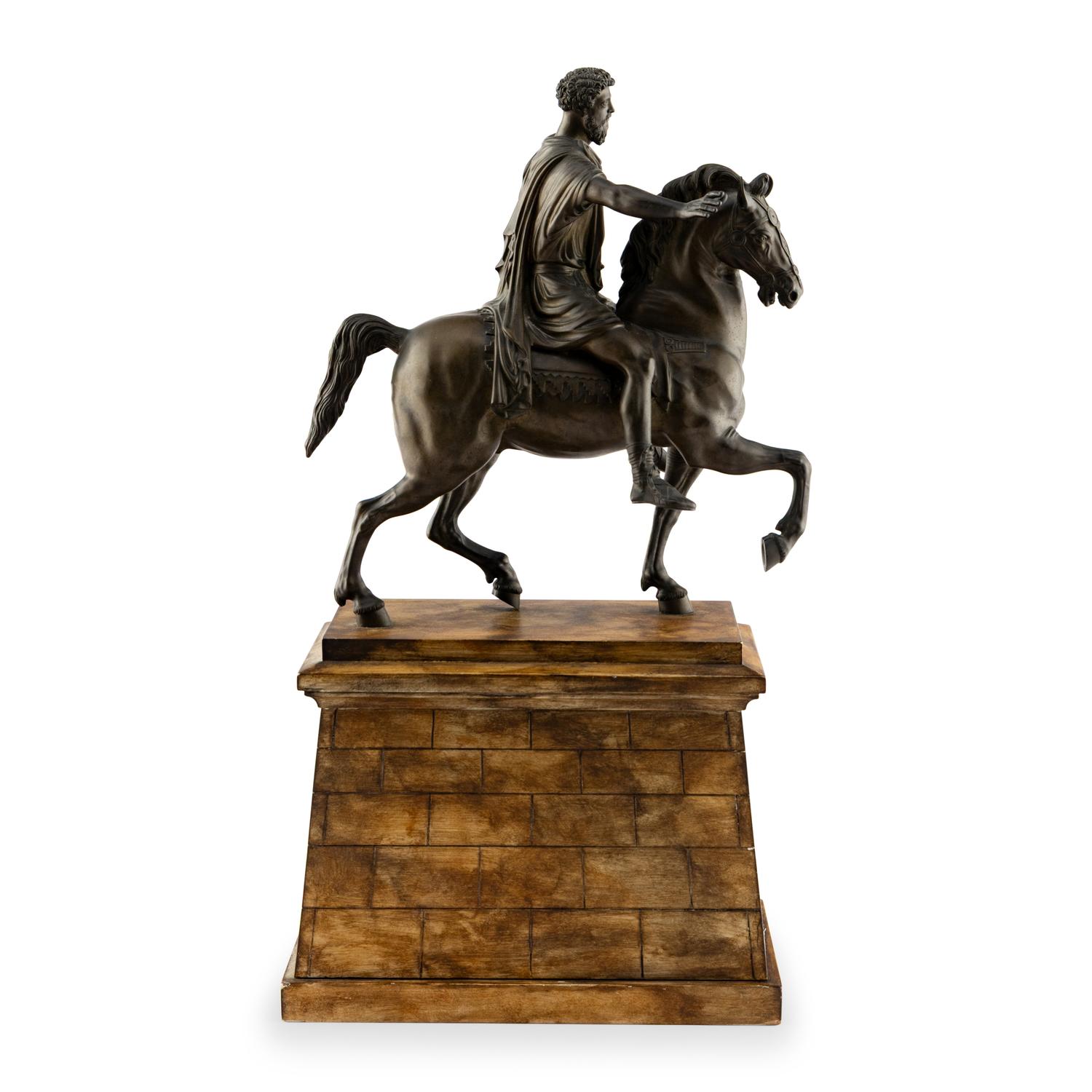 A Grand Tour Bronze Equestrian Model of Marcus Aurelius