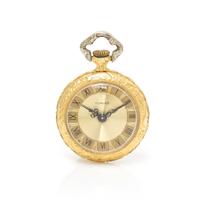 An 18 Karat Yellow Gold Open Face Pocket Watch, Turler, Circa 1966, 9.60 dwts.