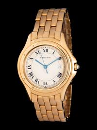 CARTIER, 18K YELLOW GOLD 'COUGAR' WATCH