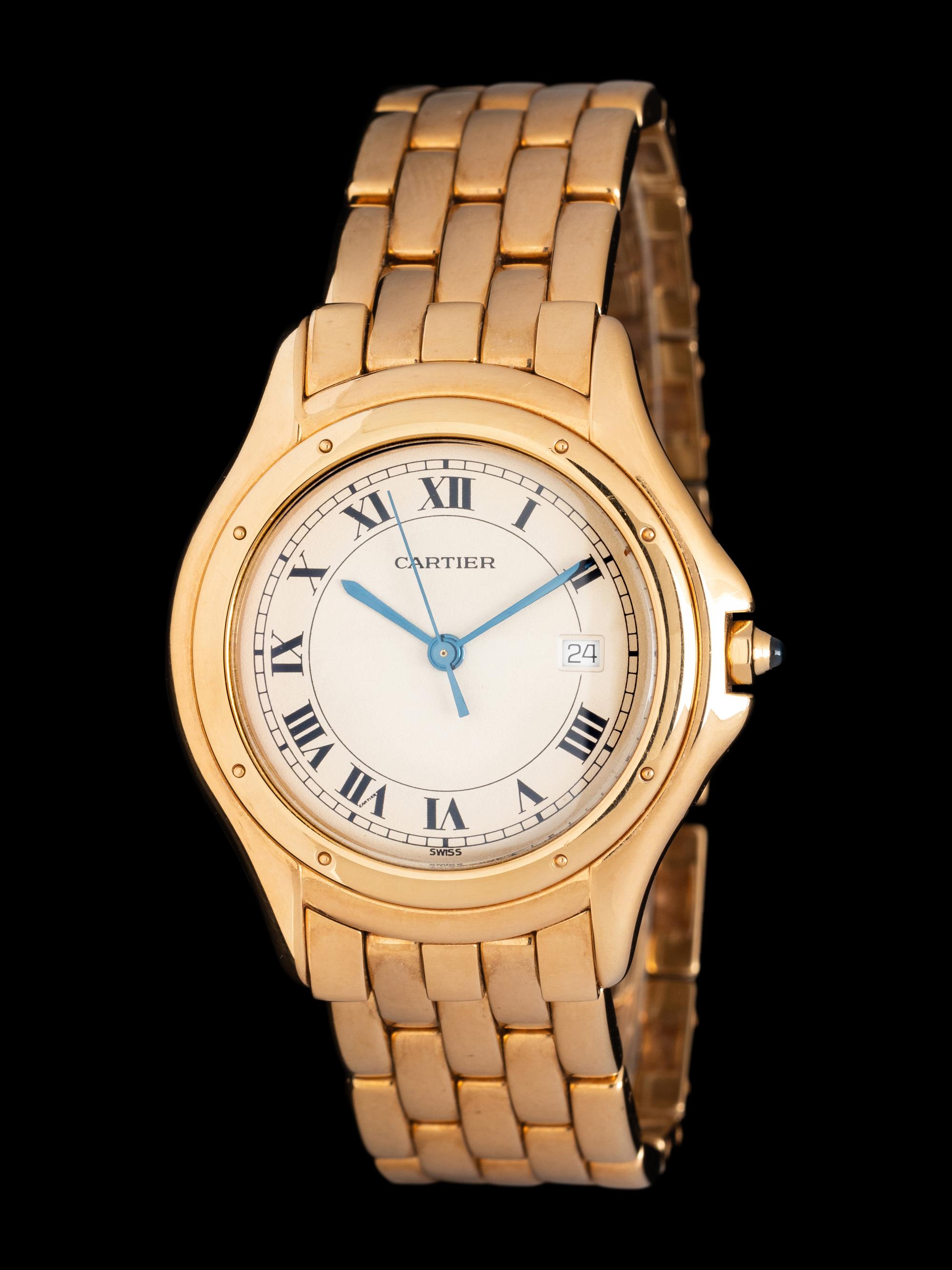 CARTIER, 18K YELLOW GOLD 'COUGAR' WATCH
