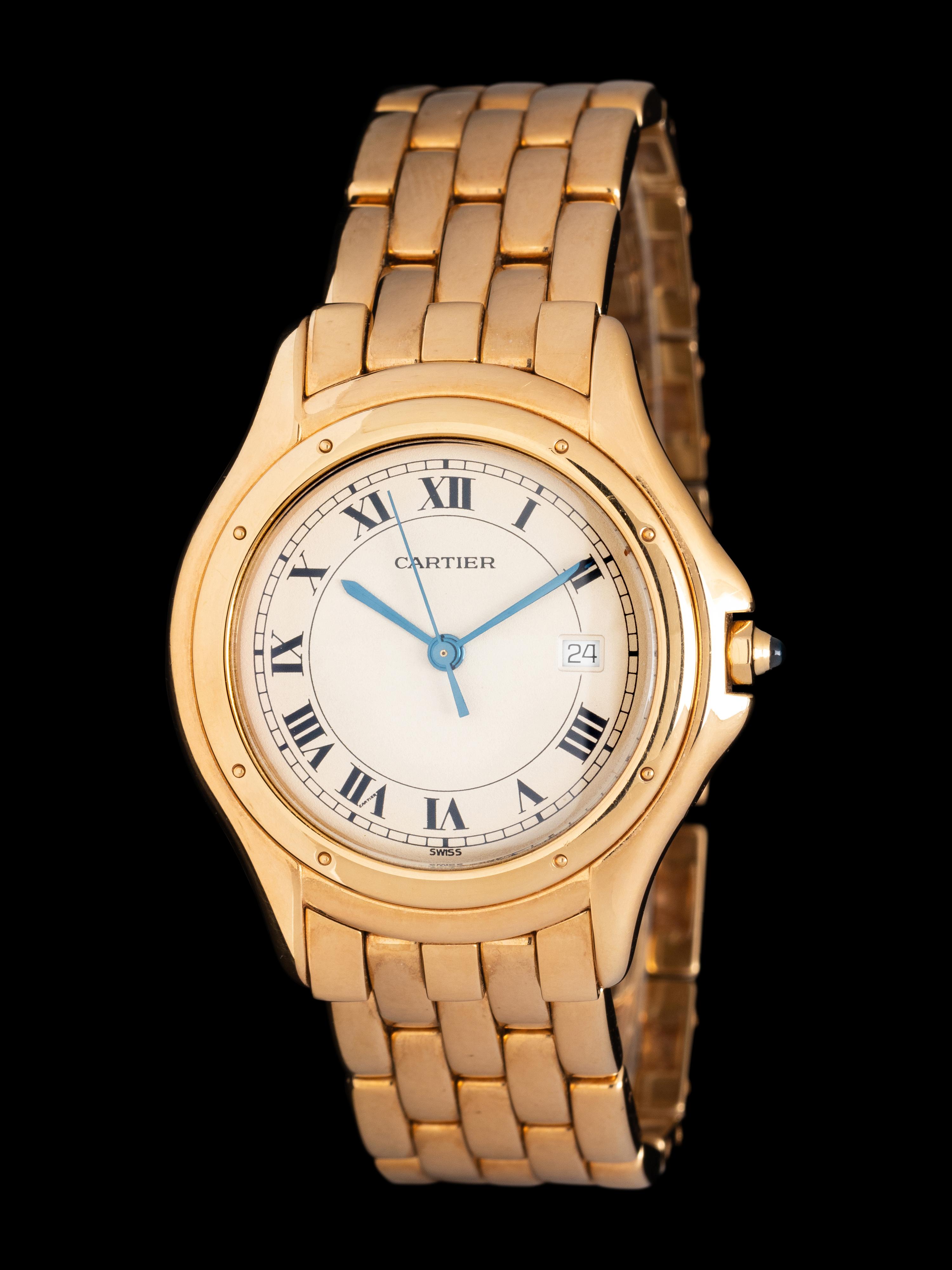 CARTIER, 18K YELLOW GOLD 'COUGAR' WATCH