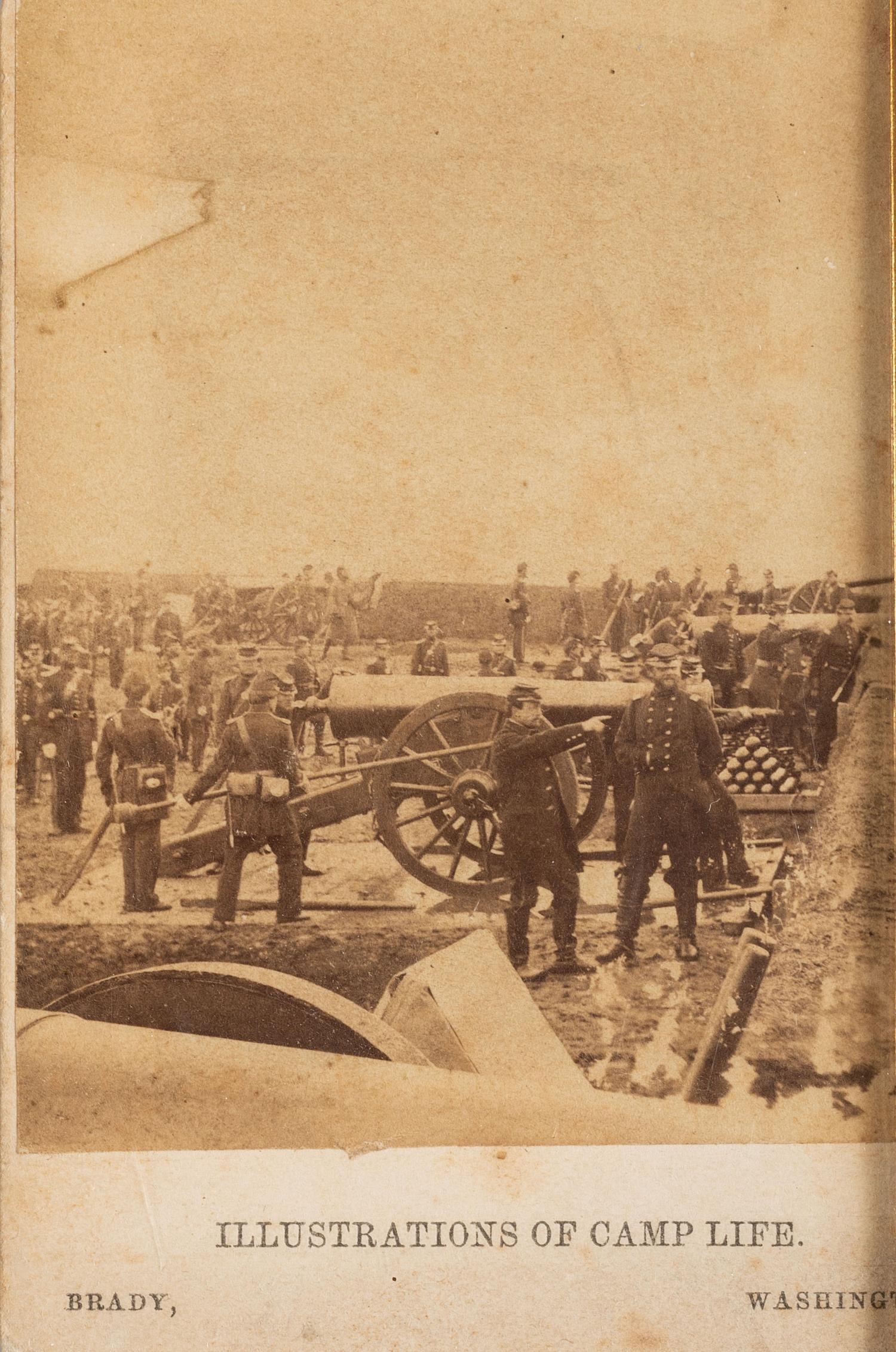 [CIVIL WAR]. A group of 2 albumen photographs of Union artillery units protecting Washington, DC, and Fort Totten.