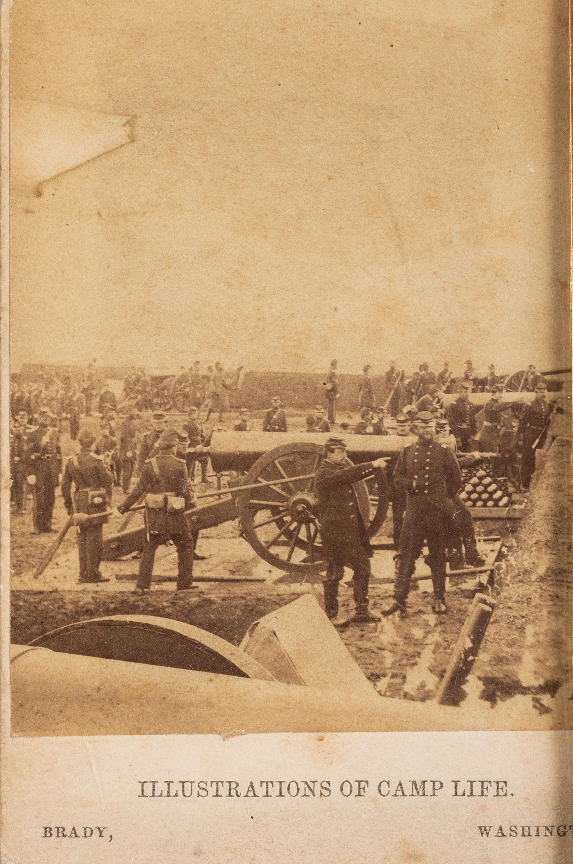 [CIVIL WAR]. A group of 2 albumen photographs of Union artillery units protecting Washington, DC, and Fort Totten.