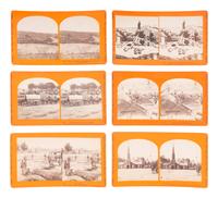[CIVIL WAR]. A group of 24 stereoviews featuring scenes around Virginia including artillery, fortifications, Confederate prisons, and other subjects. Hartford, CT: Taylor & Huntington, ca 1890s.
