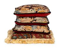 Four Gros Point Needlework Cushions