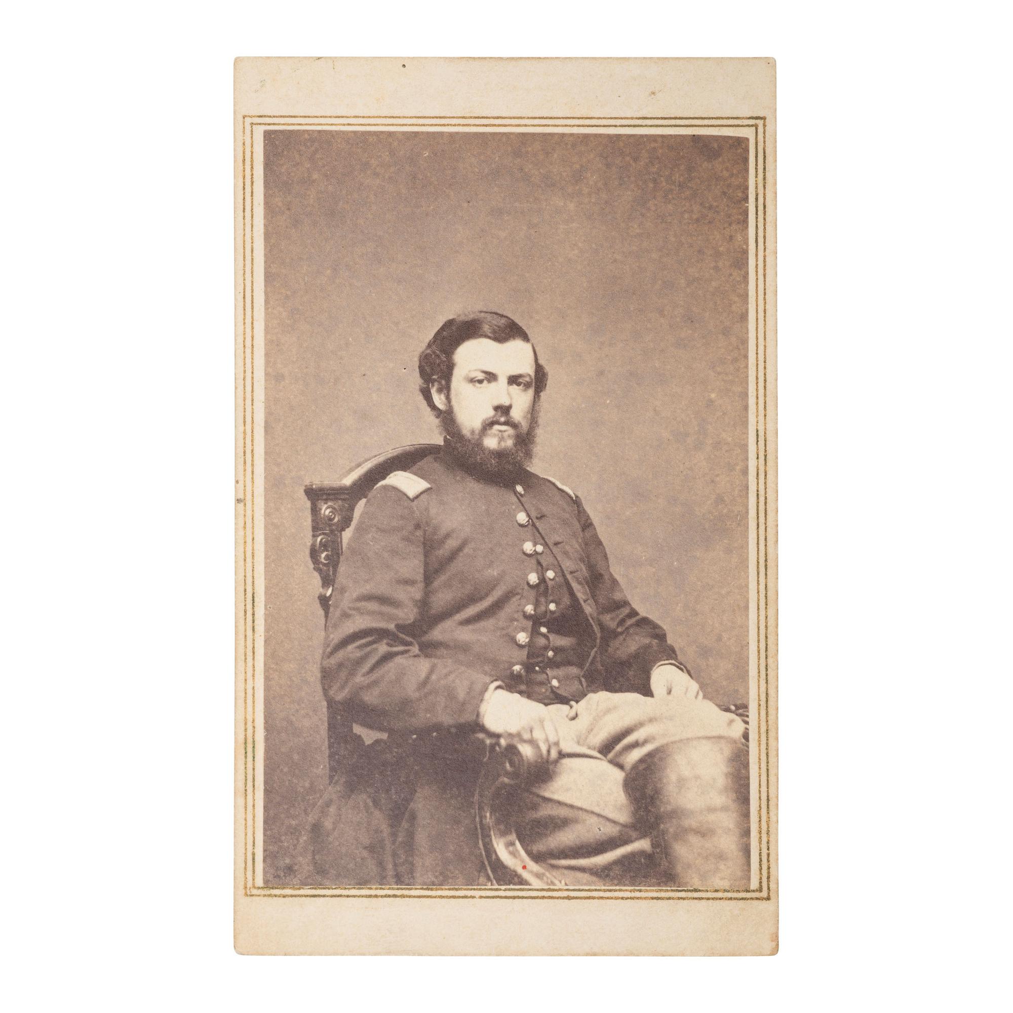 Model 1850 Foot Officers Sword Inscribed to Lt. James Reeves 24th NJ - Wounded at Fredericksburg & Chancellorsville with CDV