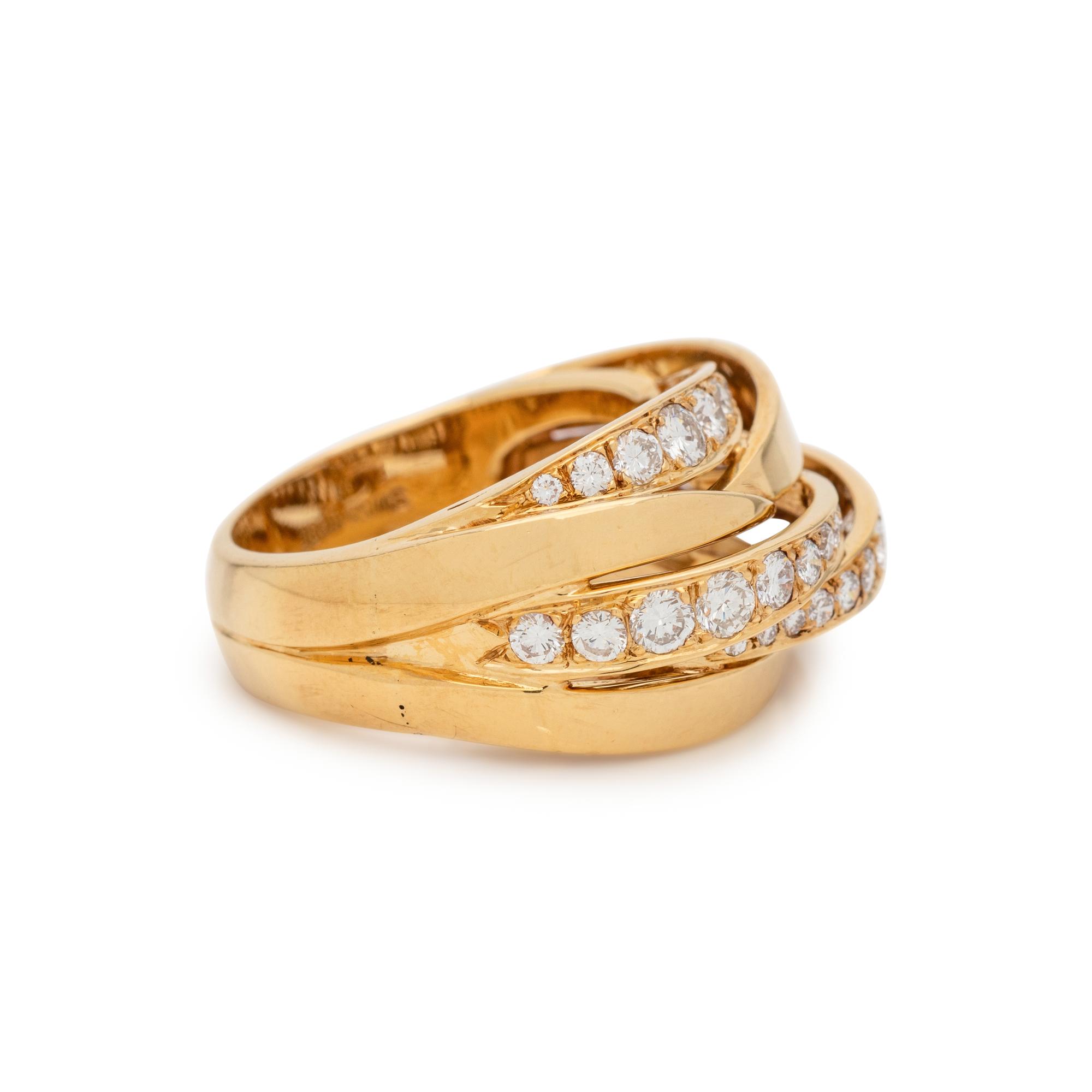 MARVIN SCHLUGER, YELLOW GOLD AND DIAMOND RING