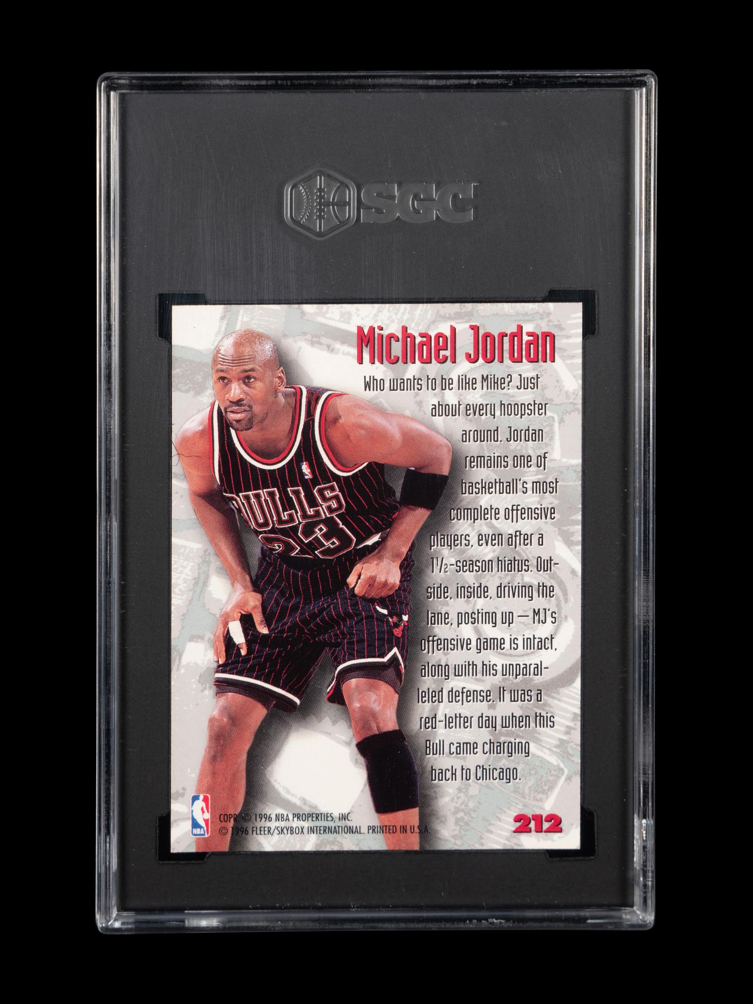 A 1995-96 Fleer Metal Nuts & Bolts Michael Jordan Basketball Card No. 212 (SGC 10 GEM MINT)