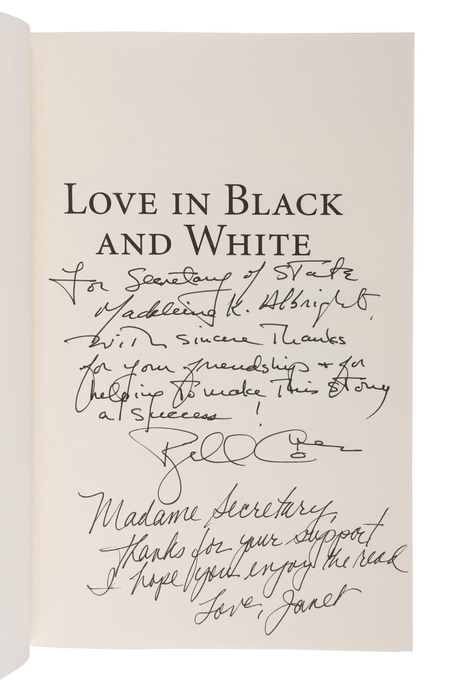 MEMOIRS A group of 7 works, most FIRST EDITIONS INSCRIBED TO SECRETARY ALBRIGHT: