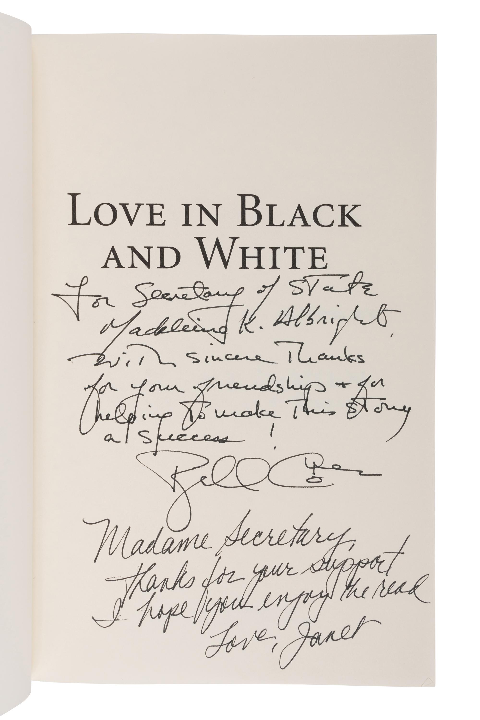 MEMOIRS A group of 7 works, most FIRST EDITIONS INSCRIBED TO SECRETARY ALBRIGHT:
