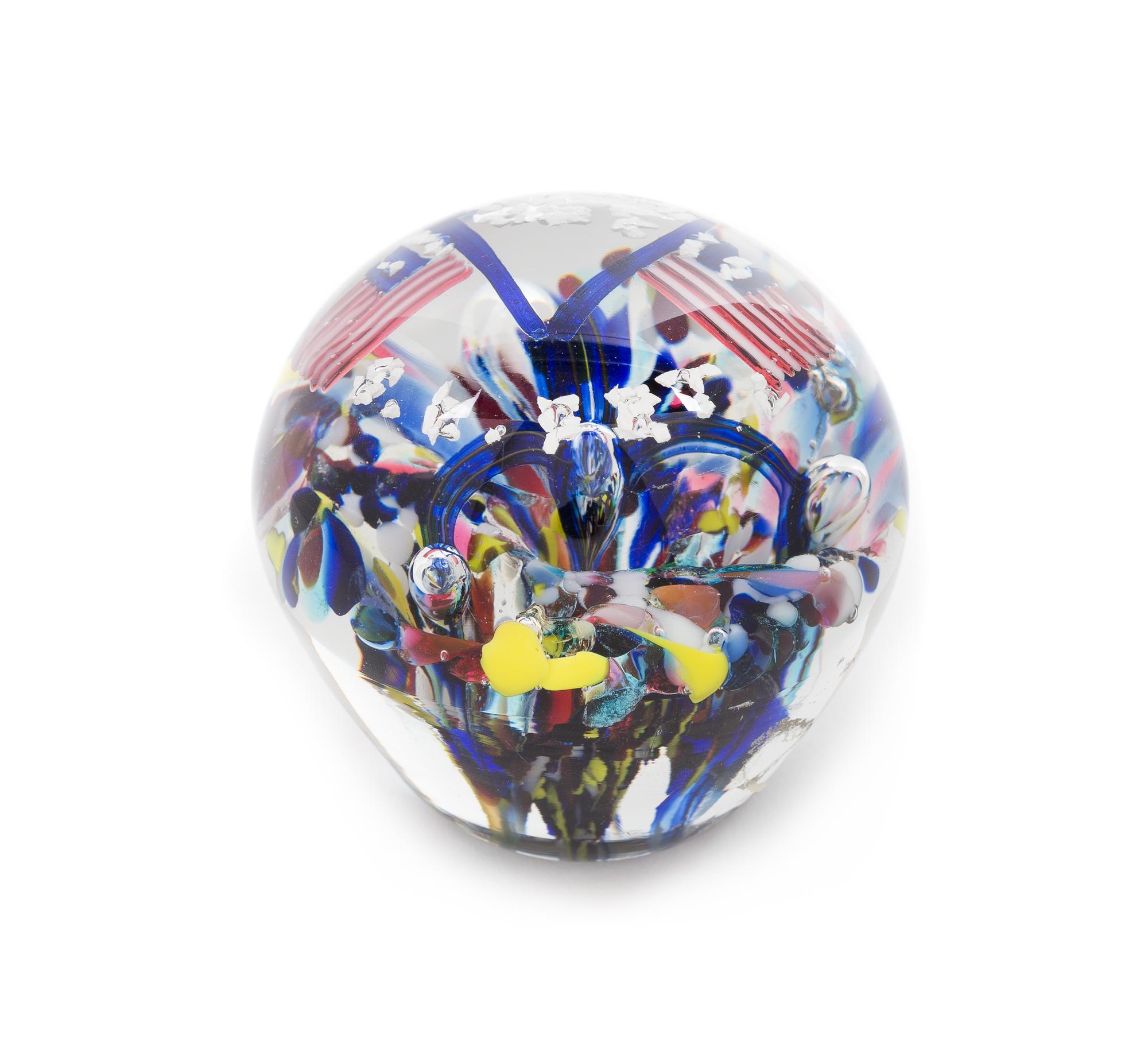 An Antique American Patriotic Paperweight Diameter 3 1/4 inches