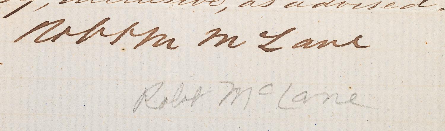 [AUTOGRAPHS]. Signatures of 19th-century American military and political figures.