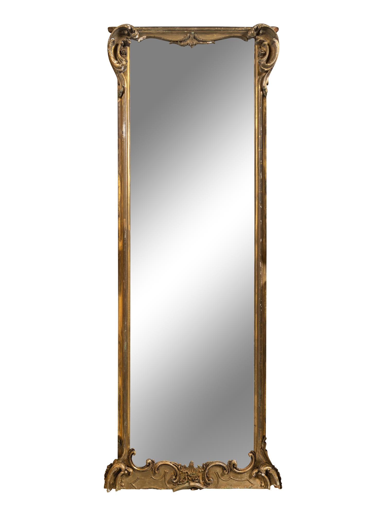 A Continental Gilt-Gesso Pier Mirror