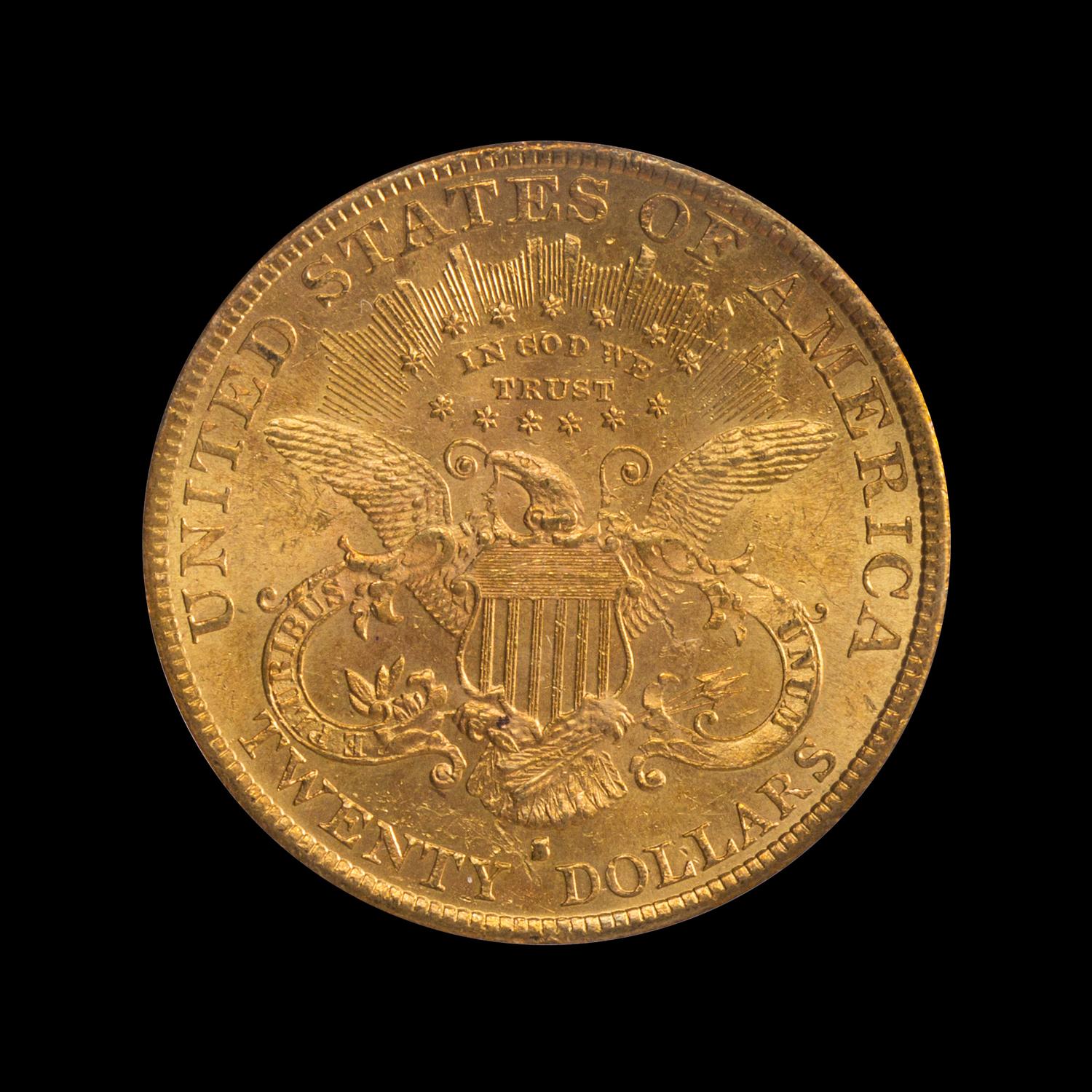 A United States 1890-S Liberty Head $20 Gold Coin