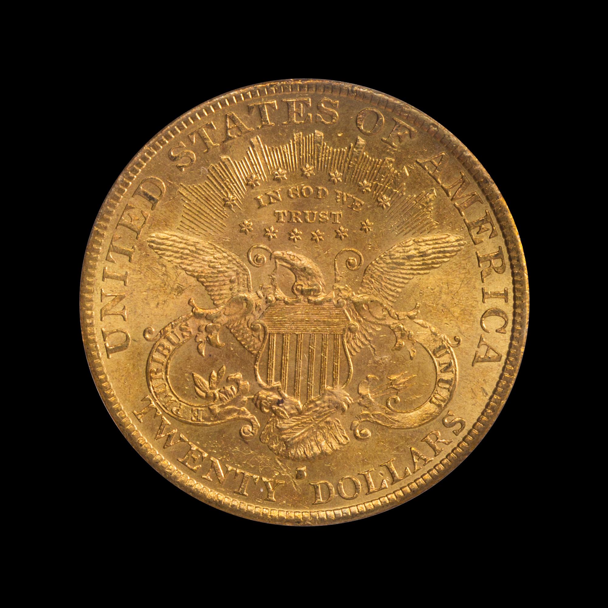 A United States 1890-S Liberty Head $20 Gold Coin