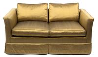 A Pair of Contemporary Upholstered Love Seats Length 52 inches. — 20TH CENTURY
