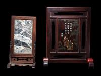 Two Chinese and Japanese Table Screens